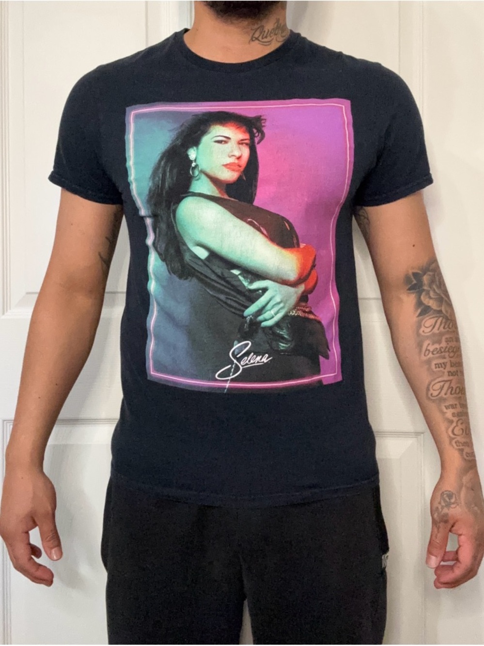 Black Selena Graphic Short-Sleeve Tee